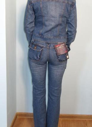 Костюм джинсовая куртка + штаны женские6 фото