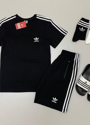 Adidas комплект: футболка + шорты + тапки + 2 пары носков 😎2 фото