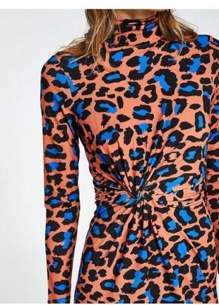 Sfera испания платье миди леопард с аквамарином s/m/l классное4 фото