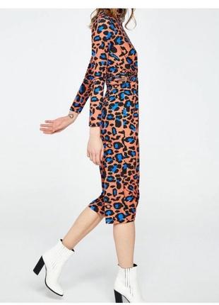 Sfera испания платье миди леопард с аквамарином s/m/l классное3 фото