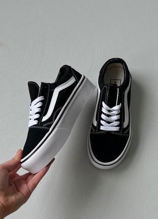 Оригинальное жэнкие кеды vans old school черные женские кроссовки vans old school оригинал2 фото