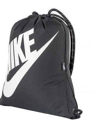 Рюкзак-сумка nike nk heritage drawstring чорний one size (dc4245-010)4 фото