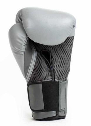 Боксерские перчатки everlast elite training gloves серый 12 унций (870282-70-12)6 фото