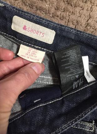 Катоткие джинсовые шорты h&amp;m5 фото