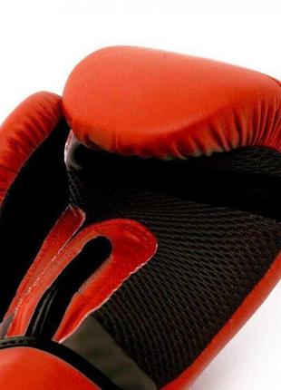 Боксерские перчатки everlast prospect gloves черный красный 8 унций (820260-70-4)