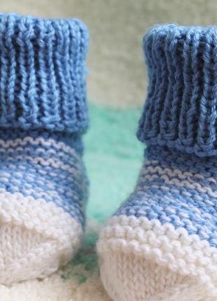 Голубые носочки "аистёнок"2 фото