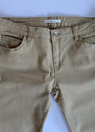 Коттоновые бежевые брюки размер м callipoe6 фото