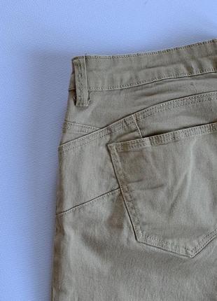 Коттоновые бежевые брюки размер м callipoe7 фото