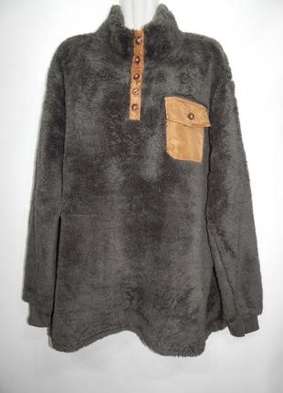 Женская теплая флисовая меховая кофта oversize ukr 52-54 р,121ff (только в указанном размере, только 1 шт)