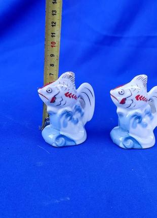 Фарфоровая статуэтка рыбка рыбки ссср советская фигурка фарфор