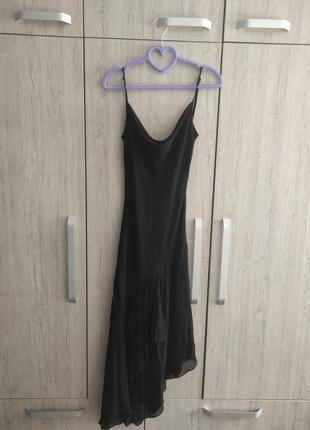 Асимметричное шелковое платье в бельевом стиле платье из шелка karen millen4 фото