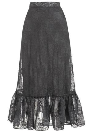 Кружево роскошная дизайнерская юбка с воланом из органзы супер качество10 фото