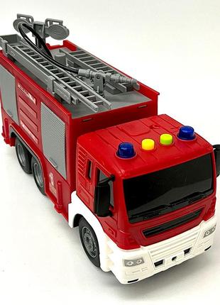 Пожарная машина игрушка детская с водой из шланга со светом и звуком автопром наляля