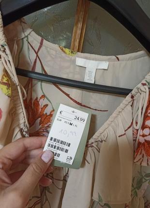 Невероятно красивая новая блуза оверсайз h&m,p. m(l-xl)