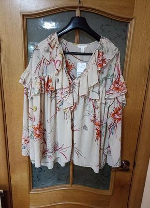 Невероятно красивая новая блуза оверсайз h&m,p. m(l-xl)