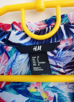 Удлиненная блуза с ярким цветочным принтом h&amp;m4 фото