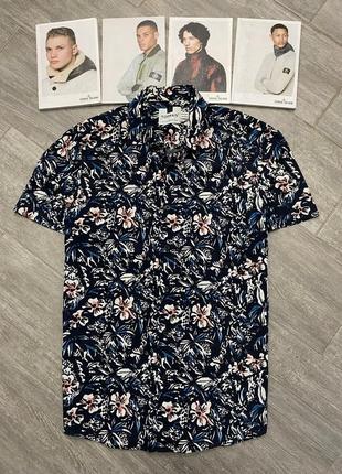 Тенниска гавайка topman floral print hawaiian shirt