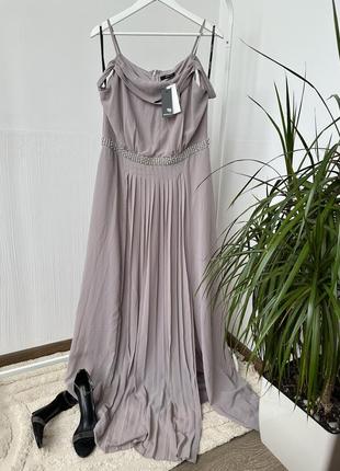 Святкова сукня красивого попелястого кольору tfnk london2 фото