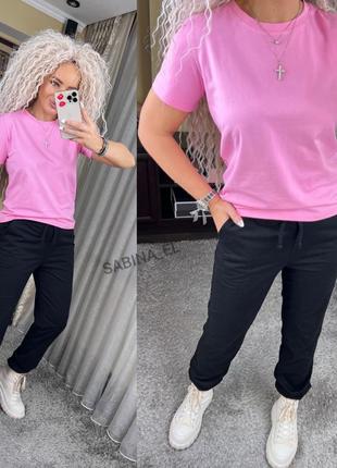 Женская хлопковая футболка, 42-52, разные цвета3 фото