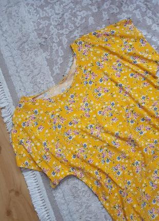 Натуральна бавовняна сукня бавовна з квітковим принтом5 фото