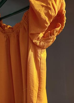 Свободное желтое платье размер с2 фото