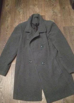 Вовняне пальто bhs l-xl сіре брендове демісезонне