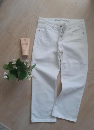 Кюлоты джинсы укороченные белые м3 фото