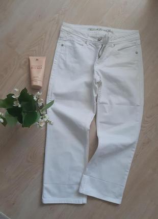 Кюлоты джинсы укороченные белые м4 фото