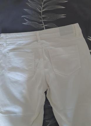 Кюлоты джинсы укороченные белые м8 фото