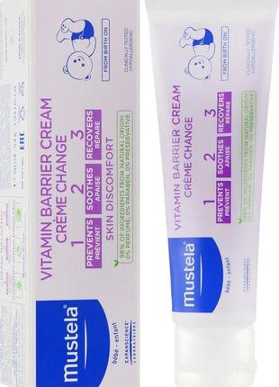 Вітамінізований захисний крем під підгузок 1 2 3 — mustela bebe 1 2 3 vitamin barrier cream