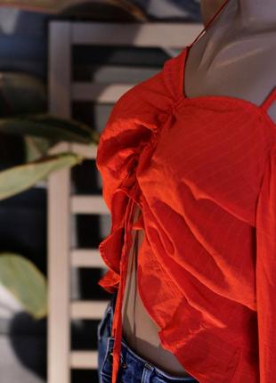 Блуза divided размер s, с баской и открытыми плечами, состояние идеальное6 фото