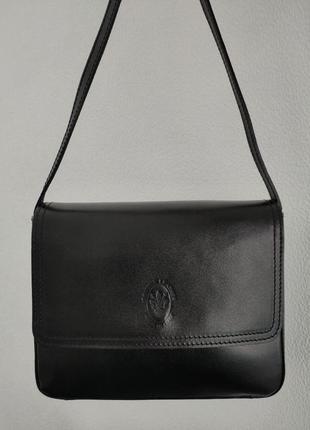 Сумка крос-боді італійська vera pelle з натуральної шкіри жіночий клатч чорного забарвлення.1 фото