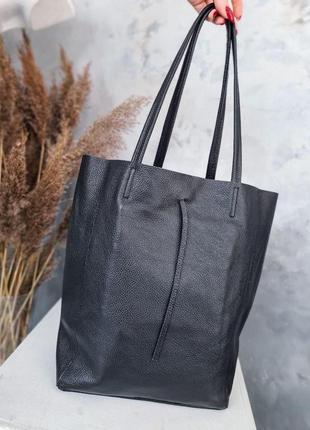 Итальянская женская сумка шоппер для покупок из натуральной кожи vera pelle5 фото