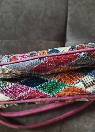 Сумка vintage bags из лоскутной кожи рептилий.5 фото