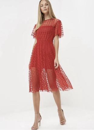 Платье красное от gepur p.xl1 фото