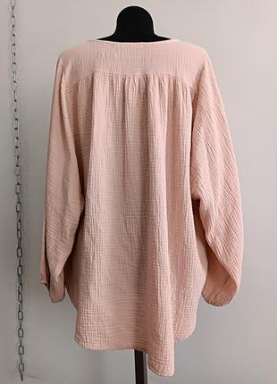Муслиновая рубашка светло-розового цвета black colour, one size4 фото