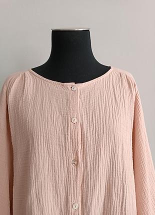 Муслиновая рубашка светло-розового цвета black colour, one size2 фото