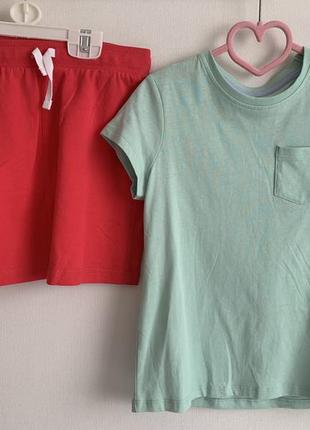 Яскравий набір george 7-8 122/128 спідниця і футболка