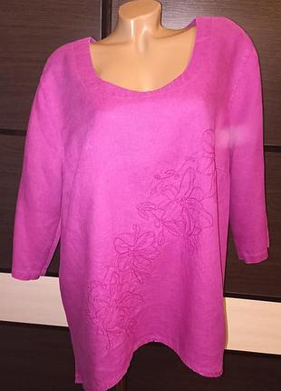 Лляна блуза з вишивкою