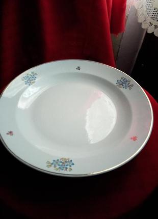 Винтажное фарфоровое блюдо -большая тарелка для нарезки1 фото