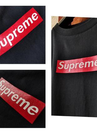 Supreme футболка оверсайз хлопок унисекс длинная футболка9 фото