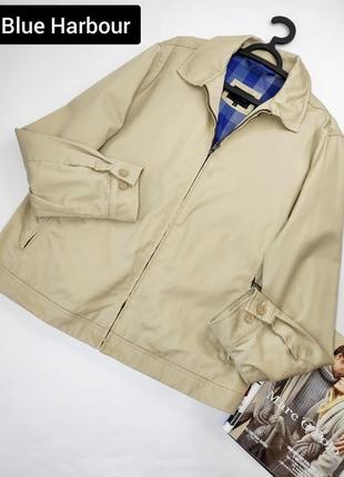 Куртка чоловіча бежевого кольору прямого крою бомпер від бренду blue harbour xl