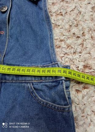 Дитячий джинсовий комбінезон шортами5 фото
