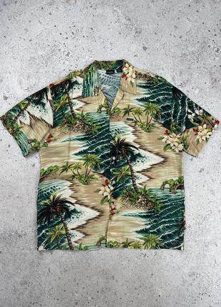 Guess Ausa vintage мужская винтажная гавайка рубашка оригинал
