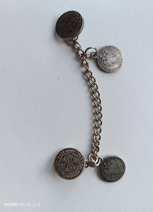 Брелок цепочка серебряный