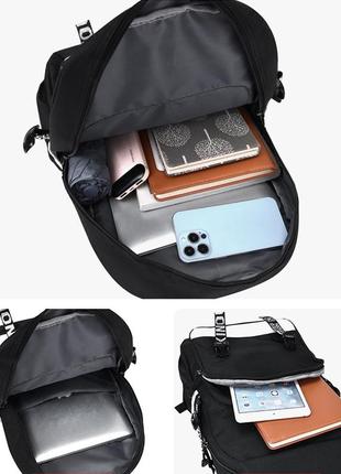 Шкільний підлітковий рюкзак, що світиться у наборі 3 в 1 із сумкою-шопером і пеналом nasa5 фото
