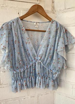 Дуже ніжна блузка сітка у квіточки