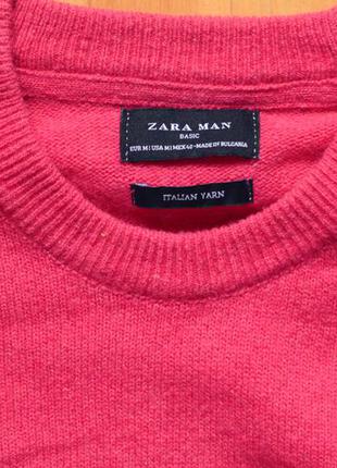 Новый розовый кашемировый свитер zara итальянская пряжа2 фото