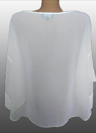 Вишукана біла прозора жіноча блуза wallis з неймовірним метеликом/блузон прозорий з принтом3 фото