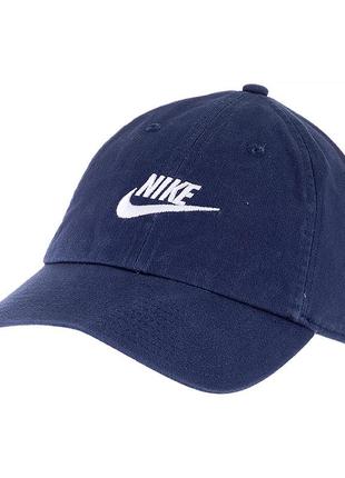 Мужская бейсболка nike u nsw h86 cap futura washed синий misc (913011-413)